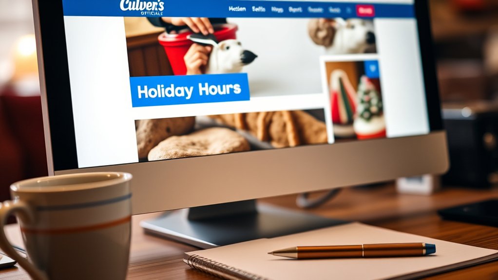 check culver s holiday hours