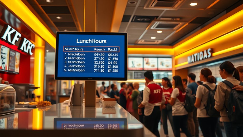 kfc lunch hours guide