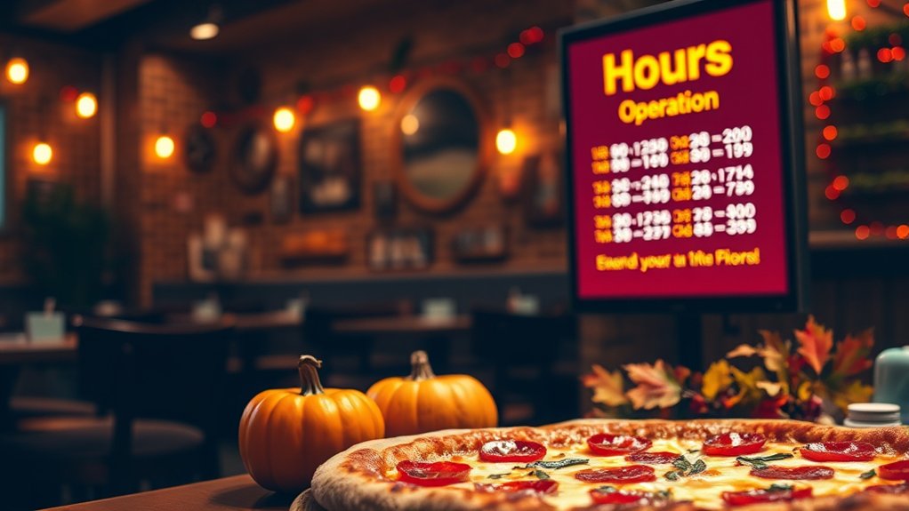 pizza hut thanksgiving hours