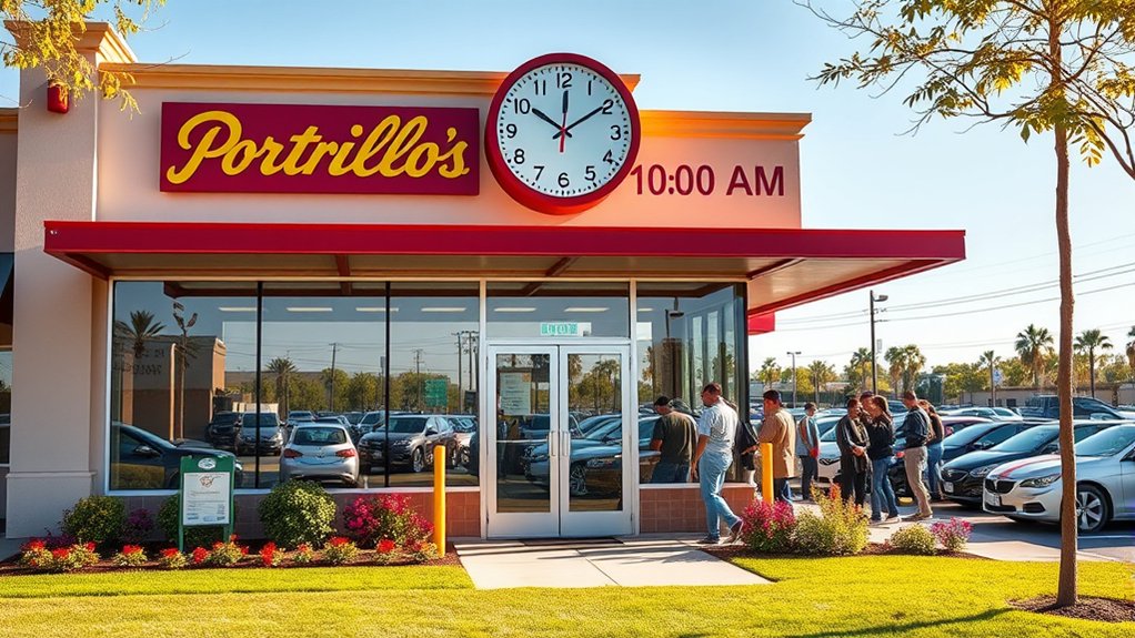 portillo s typical opening hours