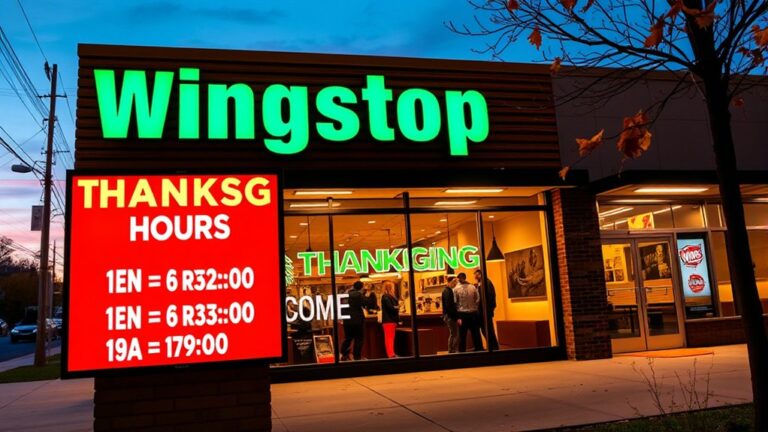 thanksgiving wingstop hours details