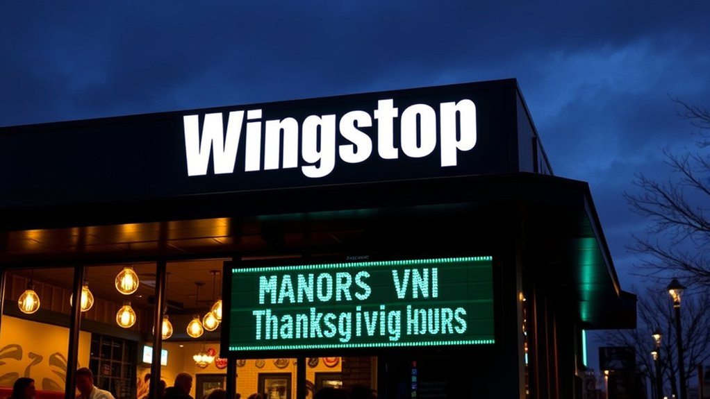 wingstop thanksgiving hours vary